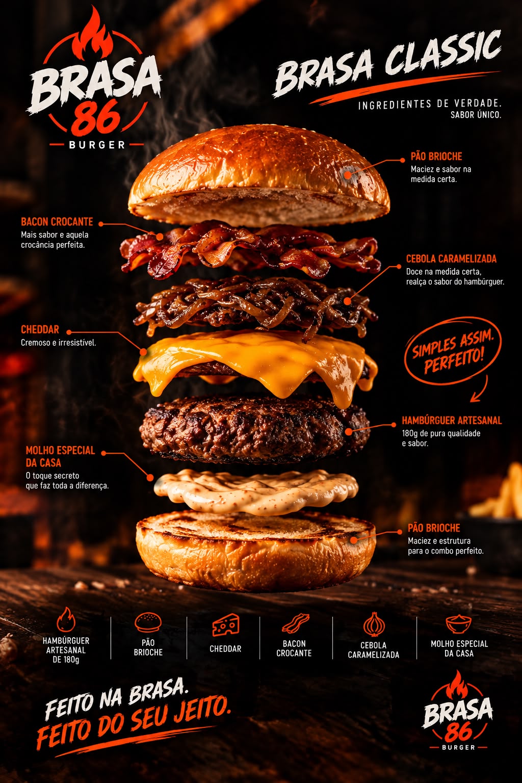 Poster de ingredientes separados